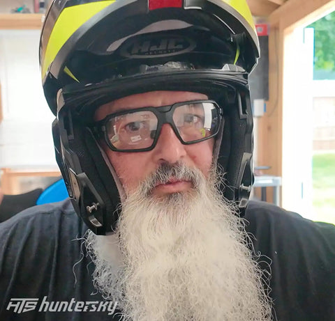 Anti Fog Motorcycle Riding Goggles For Powersports And Outdoor Adventures, Dustproof Windproof Safety Eyewear With Military Grade ANSI Z87.1 Plus Protection, Convertible Eyewear For Hunting, Shooting, Airsoft, Skydiving worn by a person.