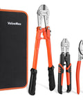 Beefy Heavy Duty Bolt Cutter Set 3 Piece With Carrying Bag Includes 14 Inch Bolt Cutter 8 Inch Mini Bolt Cutter And 8 Inch Cable Cutter For Locks Wires Barbed Wire Chains And More