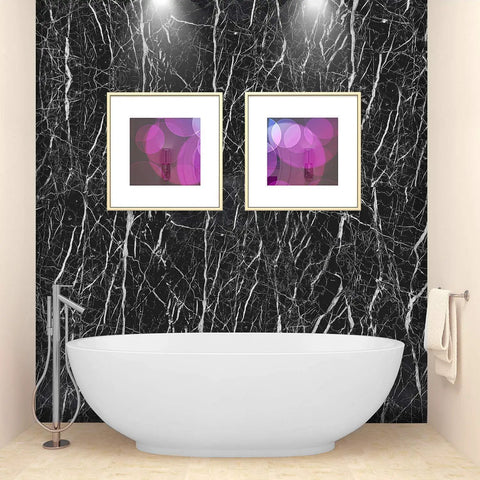 Black Marble Peel And Stick Wallpaper For Countertops Self Adhesive Vinyl Cover For Kitchens bathroom wall with framed art