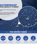 Close-up of waterproof breathable polyester fabric for Wicker Chair Cushions Set Waterproof Outdoor Cushions For Patio Furniture 3 Piece Blue With 1 Loveseat And 2 U Shaped Cushions Durable Polyester Weatherproof Breathable Fade Resistant Comfy Cushions.