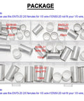 40 Piece Tin Plated Copper Wire Ferrules For One Aught To Four Aught Gauge Cables Non Insulated Crimp Terminals Assortment Kit