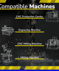 Illustration of compatible machines for Carbide Roughing End Mill Four Flute Micro Grain Carbide ZrN A Coating INTA Model Beefy Tool