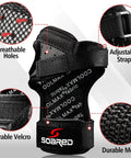 Impact Resistant Wrist Guard For Skating Skateboarding Snowboarding Skiing And Motocross With ABS Bone Shell Breathable Cushioned Interior showing features