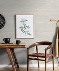 Room with Crossweave Peel And Stick String Wallpaper Gray Textured Real String Look Repositionable Wall Covering Easy To Remove No Residue Perfect For DIY Rooms And Accent Walls.