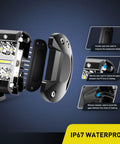 IP67 waterproof details of LED Light Pods 4 Inch 60W Flood Spot Combo Triple Row Driving Lamps Off Road Roof Bumper Work Lights