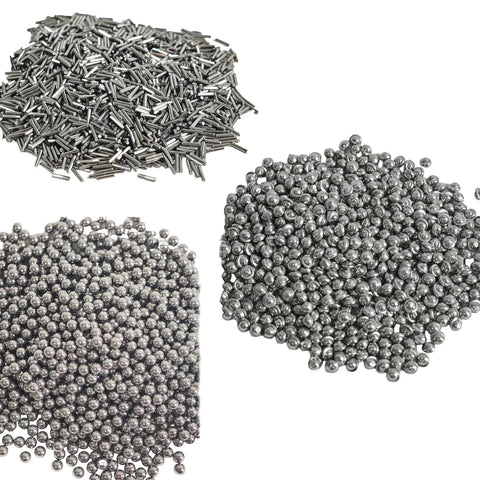 Stainless steel tumbling media mix (14 oz) with ball, ball-cone, and pin shapes