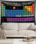 80 By 60 Inch Periodic Table Tapestry Wall Decor For Living Room And Bedroom Polyester Educational Chemistry Elements Pattern School Or Dorm Decor Dope Science Vibe For Classrooms And Home.