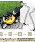 Adjustable LH/RH Steering Drag Link Set for Lawn Mower - Left and Right Drag Links, Pivot Link, Dust Cap - Compatible With Husqvarna Craftsman Poulan Pro Mowers - Replaces 436884 436885 436887 and 532436884 532436885 532436887, mower steering parts shown with links