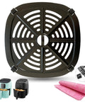 Premium Air Fryer Crisper Tray For Dash Mini 2.6 Qt, heavy-duty carbon steel insert with grid design.