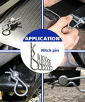 420 Piece Heavy Duty Pin Kit With Zinc Plated Carbon Steel Hitch Pins, R Clips, used in truck and trailer applications
