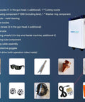 Packages included with Hardcore 3000W Handheld Laser Welder 4 In 1 Pro Cutting And Cleaning Machine.