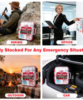 400 Piece First Aid Kit With Dual Layer Wall Mount Case for home, car, travel, camping, hiking, truck, office, sports emergencies.