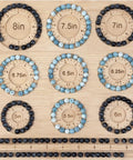 Beading Board For Jewelry Making, Bamboo Bead Tray 5 To 8 Inches With 9 Grooves And 2 8.5 Inch Slots for layout and organization.