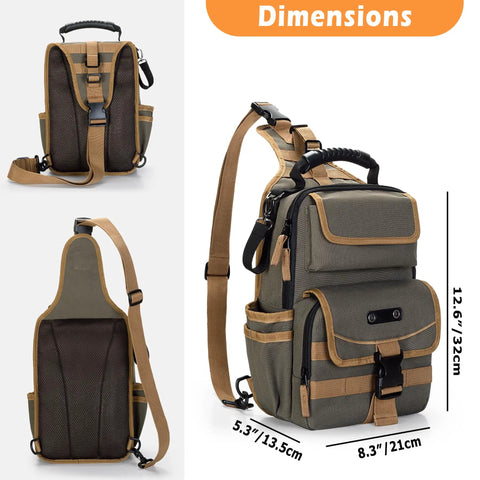 Built Different Electrician Tool Pouch Bag Featuring Heavy Duty Canvas And Twin Zippered Hvac Organizer Slots For Skilled Tradesmen Grinding Out Long Shifts