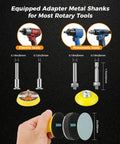 Ultimate 317 Piece Sanding Disc Kit For Headlight Restoration And Detailing Includes Wet Dry Polishing Pads metal shanks for electric and pneumatic tools.