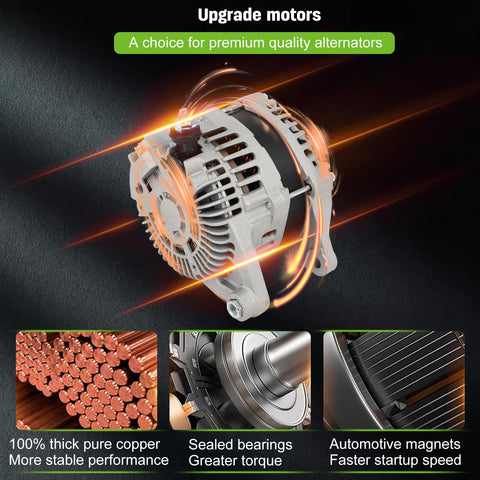 Plug And Play Alternator Replacement For Mazda CX5 CX3 MX5 Miata Mazda 3 2013 2019 2021 2.0L 2.5L Mazda6 2014 2021 And Toyota Yaris Yaris iA Scion iA 12V 100Amp 6 Groove Ready To Roll With OEM Grade Power shown with internal components