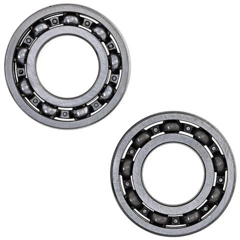 Crankshaft Bearing Rebuild Kit For Yamaha PW80 BW80 Y Zinger, open-faced bearings close-up with heat-treated components