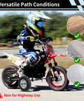 Child riding mini bike with Dirt Bike Training Wheels Set For 50cc Mini Bikes That Play Nice With Honda CRF50 XR50 Z50 Z50R