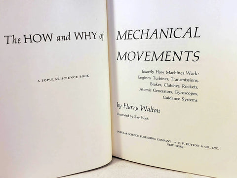 Open pages showing title 'Hardcover Edition How And Why Of Mechanical Movements A Gearhead Friendly Practical Guide On How Machines Move for Mechanics And Diy Pros'