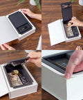 Gothic Fantasy Book Safe With Real Pages And Combo Lock Box, featuring a combo lock and hidden storage for valuables.