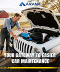 Man refilling car fluids with open hood, showcasing smooth hood operation, compatible with Hood Struts Kit For Toyota Tacoma 2005 2015.
