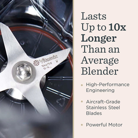 Real Deal Kitchen Workhorse Professional Grade Blender With Sixty Four Ounce Container Killer Motor close-up of stainless steel blades.
