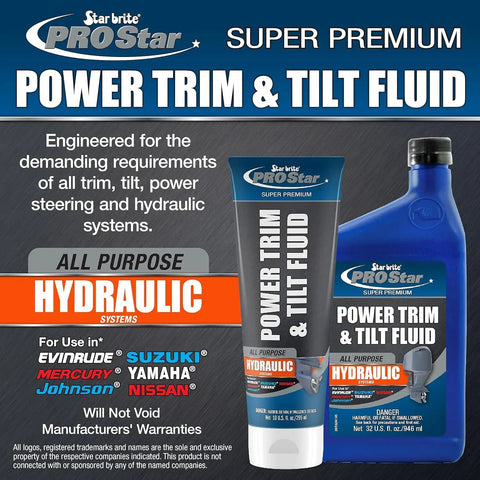 Power Trim And Tilt Fluid For Marine Outboard And Stern Drive Systems Pro Grade Premium All Purpose Hydraulic Fluid With Anti Wear And Anti Foam Properties For Reliable Seals Hoses And Steering System Performance 2 Pack