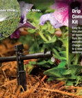 Drip Irrigation Conversion Kit For 1800 Series Pop Up Sprinklers To 6 Drip Emitters With 1/4 Inch Tubing in flower bed