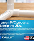 DIY Ready 3 Way Elbow PVC Fitting for Furniture Grade Builds, Extra Deep Sockets on All Three 90 Degree Planes, White, Made in USA