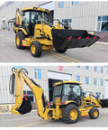 Versatile Backhoe Loader With Hydraulic Front Loader And Rear Backhoe For Farm Maintenance Trenching And Rural Infrastructure