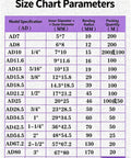 Size chart for Rock Solid Fire Resistant Corrugated Conduit Pipe dimensions, including diameters and packing quantities.