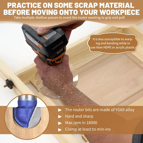 Using Juice Groove Router Jig With Adjustable Workspace Includes 8 Spacers And Four One Quarter Inch Shank Pro Grade Round Nose Cove Box Router Bits