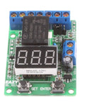 Voltage Relay Module With Upper And Lower Limit Detection, On Off Control, Over Voltage Protection, Battery Charge And Discharge Timing, 0-99.9V Display, Works With DC 12V And 24V Systems For Auto, Marine, And Solar Projects, front view