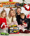 Family with gifts and model Lamborghini Veneno Licensed 1 24 Scale 2.4GHz RC Drift Car Toy With Working Headlights under tree.