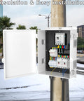 Rugged Outdoor Electrical Junction Box With Vented Design For Heat Dissipation ABS Plastic Project Enclosure mounted on pole