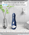 Charger For Waterpik Water Flosser WP 580 582 583 587 Cordless Advanced 2.0 Replacement Quick Charge Dock on counter.
