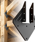 10 Pack Heavy Duty Black Hurricane Ties For Rafters 13 Gauge Steel 2.2mm Thick Fit 2x4 2x6 Roof Trusses Truss Hangers