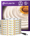 Cool White LED Strip Lights 4000K 16.4 Ft High Density 12V Tape Light UL Listed 600 LEDs CRI Over 90 300Lm/ft Flexible