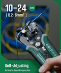 Self Adjusting Wire Stripper With Non Contact Voltage Detection 4 In 1 Automatic Wire Stripping Tool for 10-24 AWG cable stripping