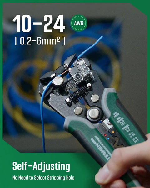 Self Adjusting Wire Stripper With Non Contact Voltage Detection 4 In 1 Automatic Wire Stripping Tool for 10-24 AWG cable stripping