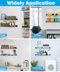 Beefy Heavy Duty Wall Shelves 2 Pack, Large Wall Mounted Garage Shelves 23.5 By 12 Inches in garage, office, kitchen, and laundry use