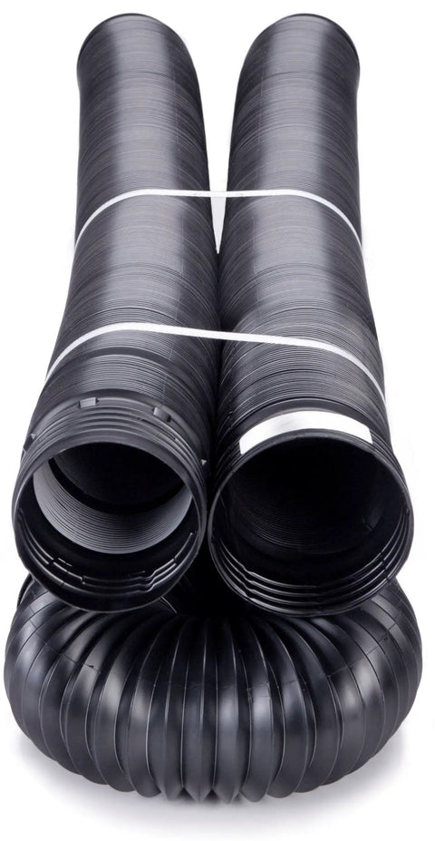 Expandable Landscaping Drain Pipe Solid 4 Inch Extends From 4 To 50 Feet For Water Runoff Tough As Nails Load Ready Heavy Duty Flexible Drain