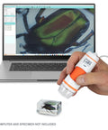 5MP Handheld Digital Microscope With 20X To 200X Magnification And True IR Cut Lens For Clear Detail On Coins, Circuits, Textiles, Insects And More, High Resolution Images And VGA Video, handheld on laptop with beetle