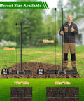 Man using Beefy Heavy Duty Lawn Leveling Rake 17 By 10 Inch Stainless Steel Landscape Rake for soil leveling