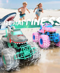 Waterproof Amphibious 1To16 Scale RC Car With 4WD Monster Truck All Terrain Off Road Toy for Kids at Beach