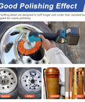 8 Inch Non-Woven Satin Buffing Wheel With 5/8 Inch Arbor For Angle Grinders polishing car wheel rim