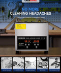 Front view of Creworks 3L stainless steel ultrasonic cleaner with digital display and control panel.