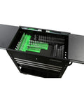 Top view of toolbox with Three Post Metric Socket Tray Set For The Toolbox A Real Workhorse With Deep Shallow And Impact Rows A 3 Row Organizer