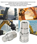 2 Pcs Heavy Duty Hydraulic Quick Coupler Set 3 8 In Npt Flat Face Fittings With Zip Caps For High Pressure Excavator Construction on excavator
