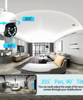Get Awesome Protection With This 4MP Wifi Outdoor PTZ Security Camera Featuring 360 Degree Pan Tilt Super Clear Quad HD Video 8X Zoom Adjustable Siren And Spotlights Smart Motion Detection And Custom Zones